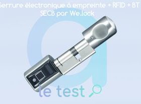 Test de la serrure connectée à empreinte, compatible Bluetooth et puces RFID We.Lock SECB