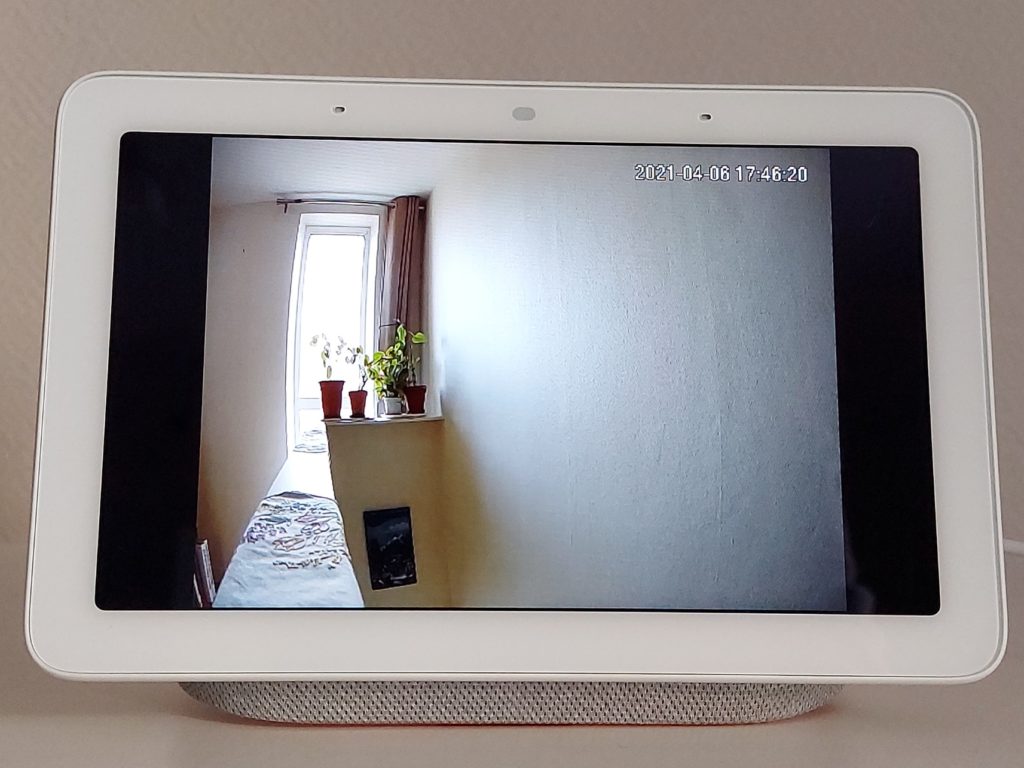 Caméra Yale sur l'écran du Google Nest Hub