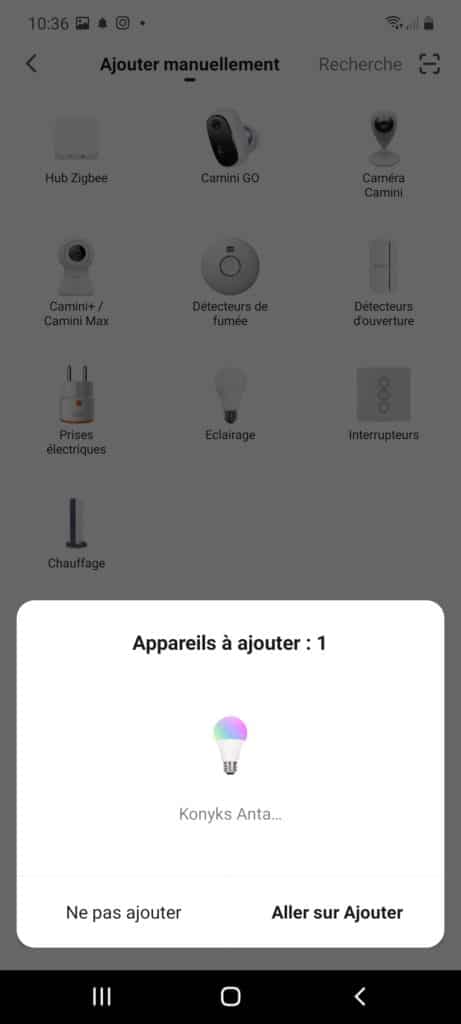 reconnaissnce instantanée grâce au Bluetooth de l'ampoule Antalya Easy E27