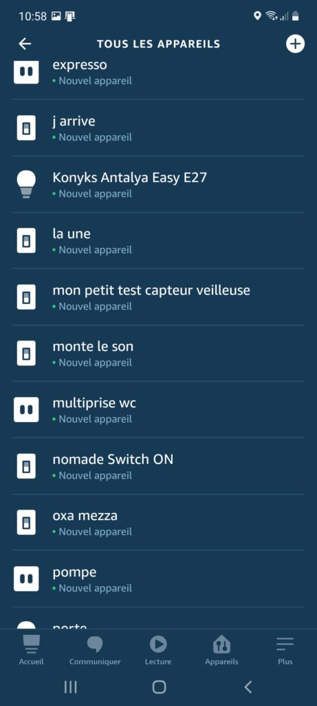 Application Alexa et intégration de l'ampoule Konyks Antalya Easy E27