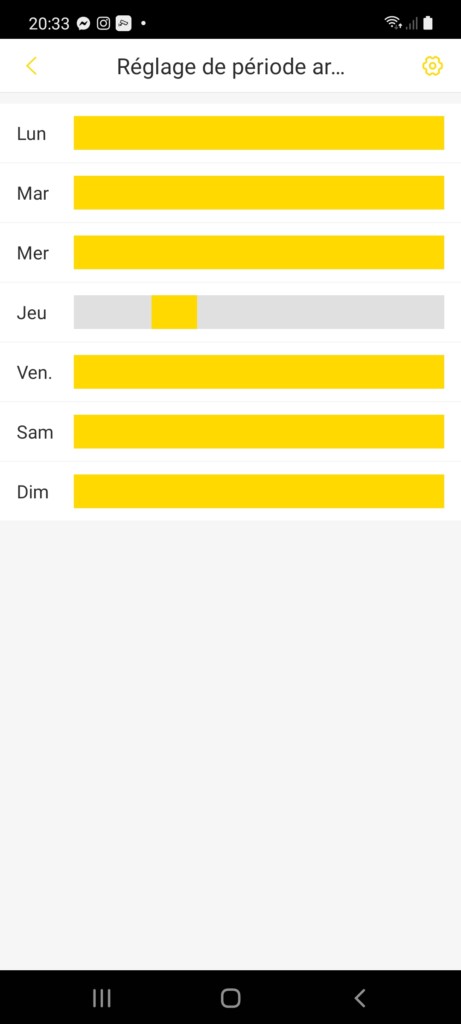 programmation de l'armement de la caméra de porte Yale