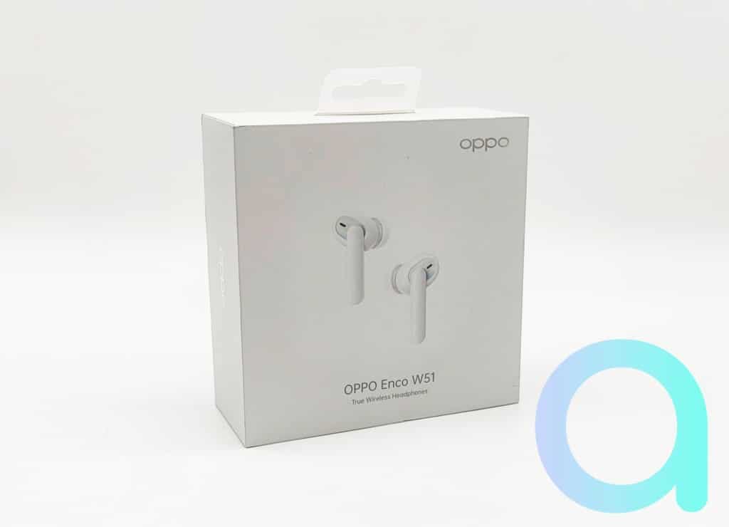 packaging avant des écouteurs OPPO ENCO W51