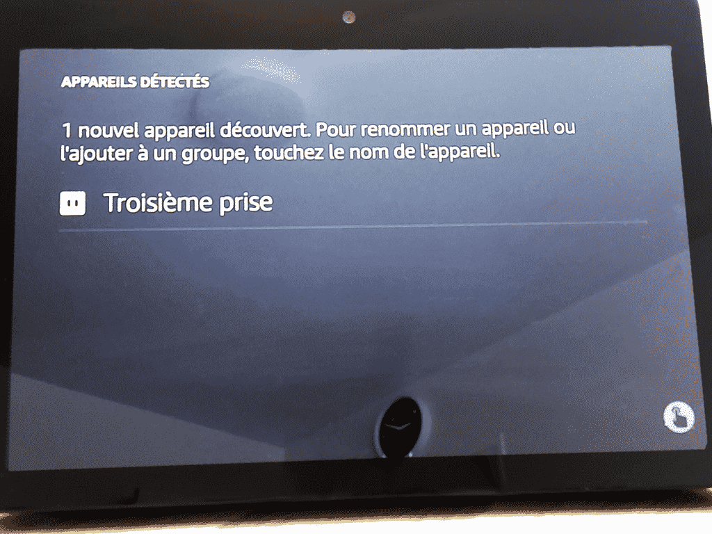 Prise Mi Smart Plug appairée via Echo Show 2e génération