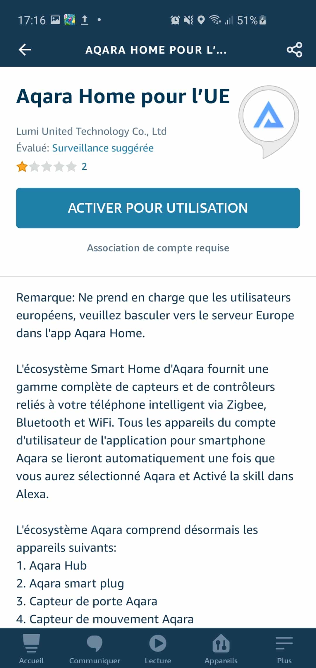 Aqara Hub Domotique M2(Wi-Fi 2,4 GHz requis), Smart Home Bridge pour  Système d'Alarme, Télécommande Infrarouge, Domotique, Compatible avec  Alexa, Google Assistant, Apple HomeKit et IFTTT : : Bricolage