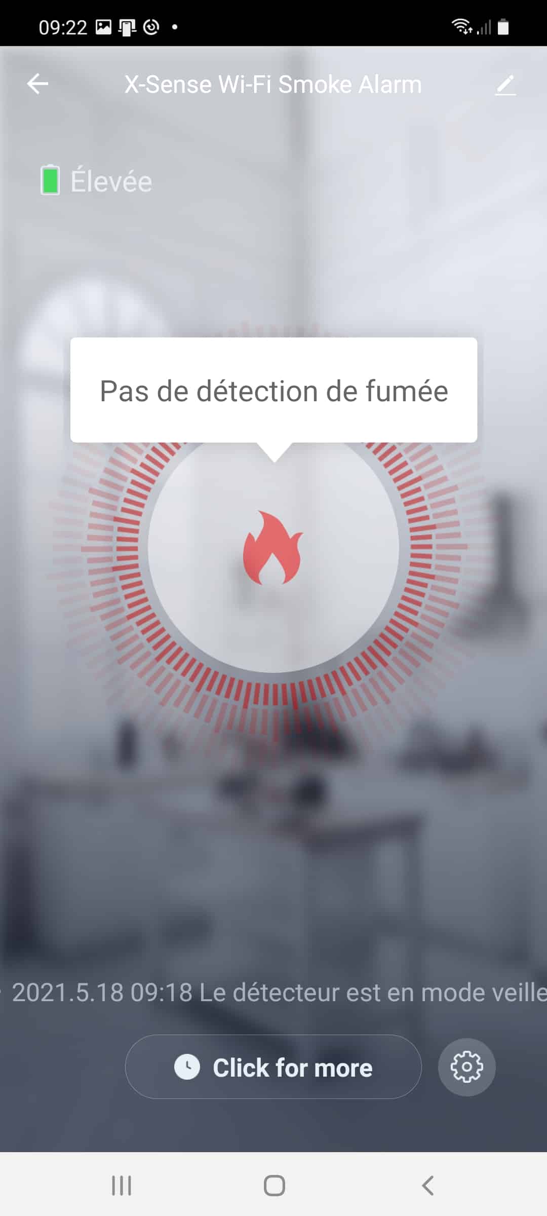 X-Sense Détecteur de Fumée Wi-FI avec Pile Remplaçable, Alarme