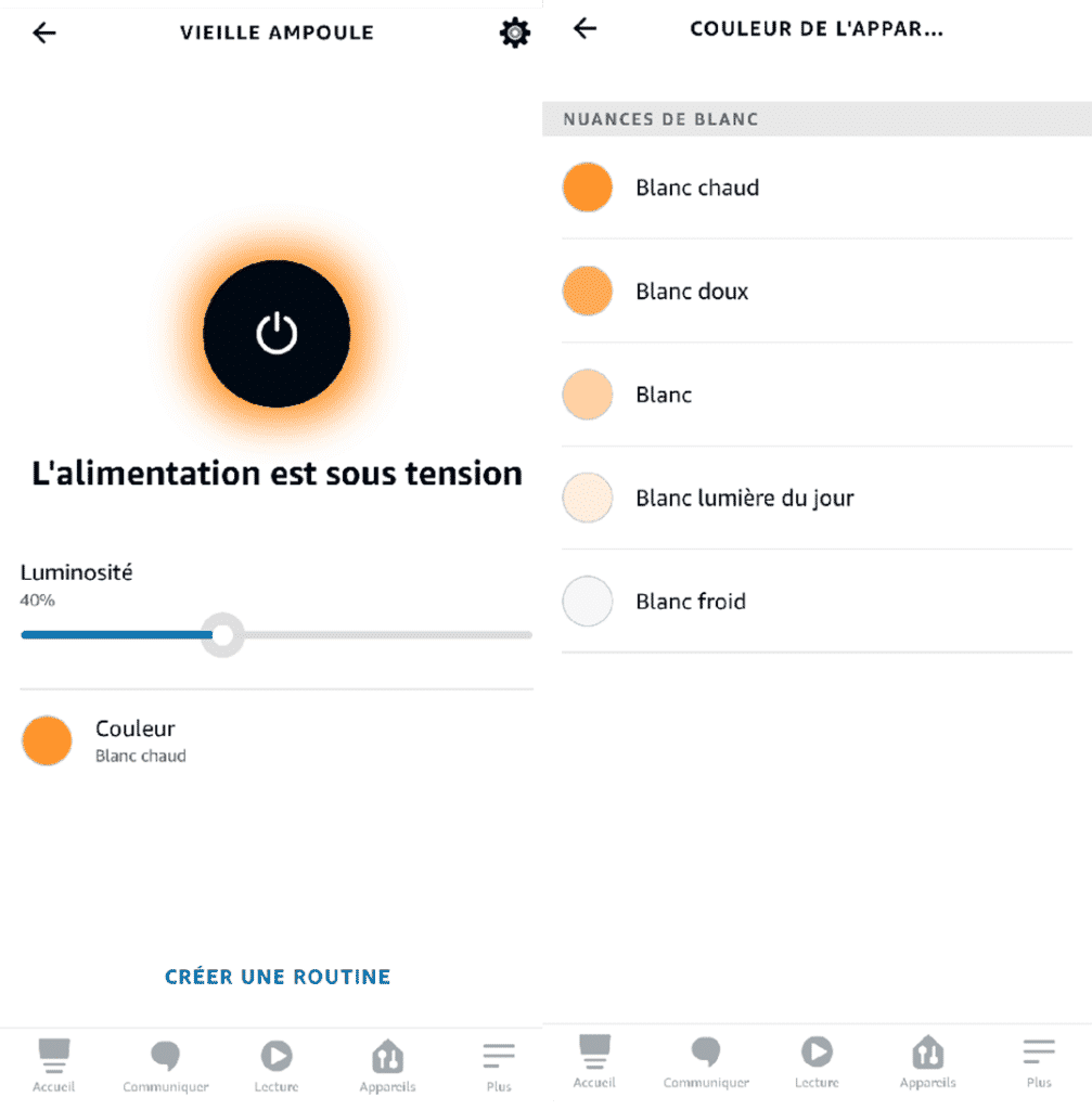 Utilisation de l'ampoule ST64 de Benexmart dans l'application Alexa