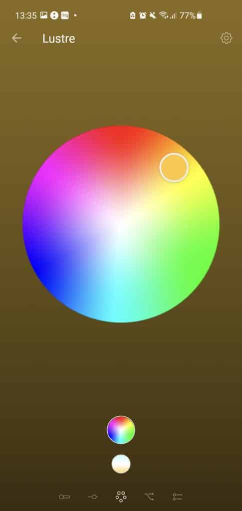 Choix des couleurs des ampoules connectées Philips Hue