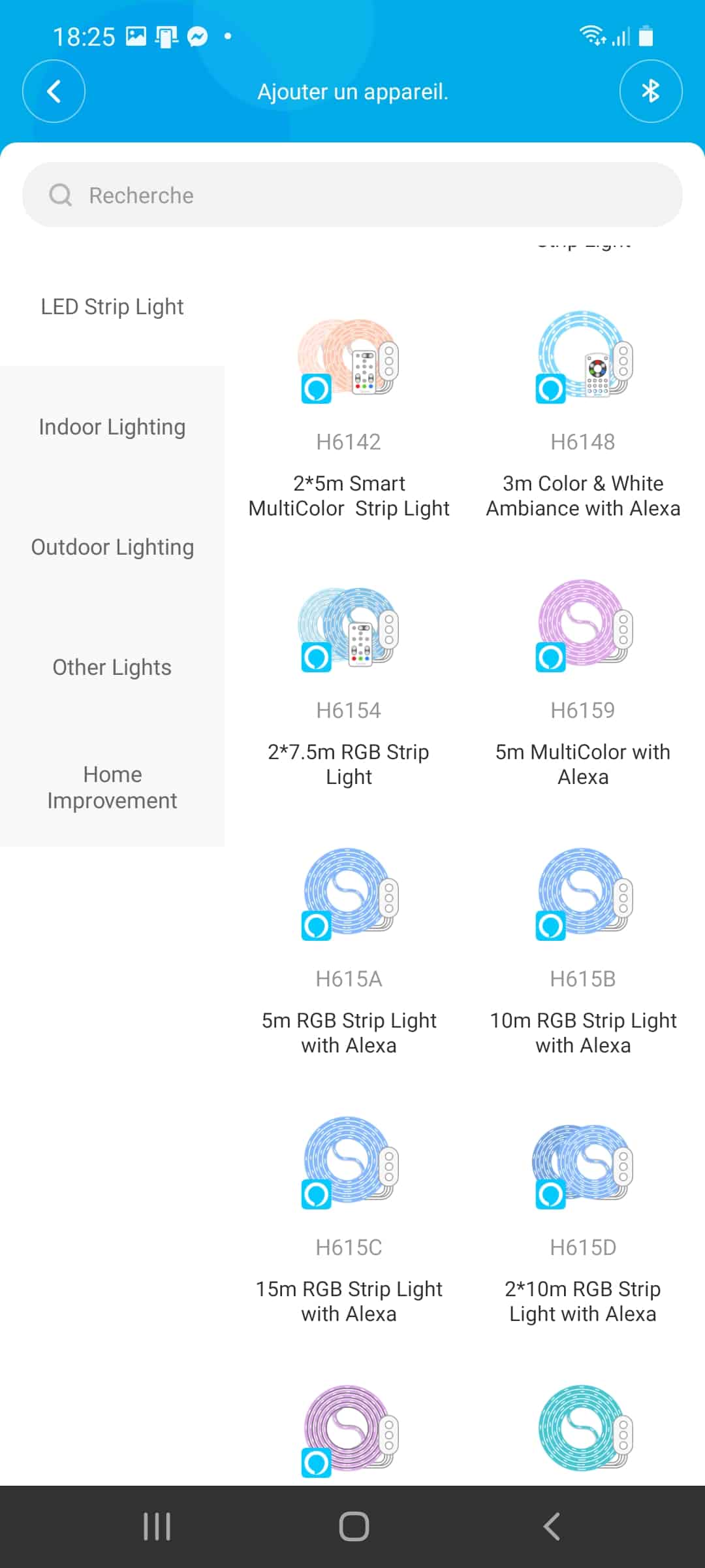 Bande lumineuse LED Govee RGB Smart Wi-Fi + Bluetooth H615A 5 m