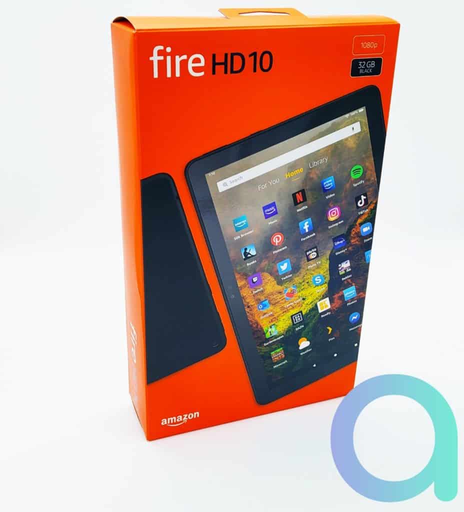 packaging orange reprenant le code couleur des appareils Fire