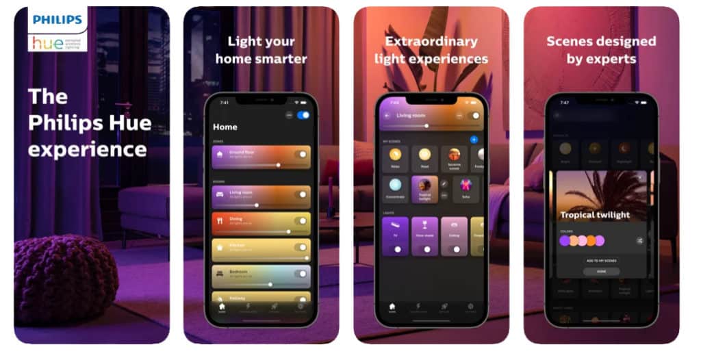 Nouvelle interface pour l'application Philips Hue