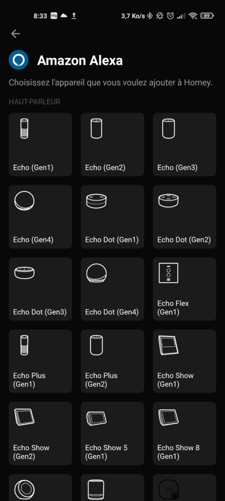 La liste des Amazon Echo compatibles Homey