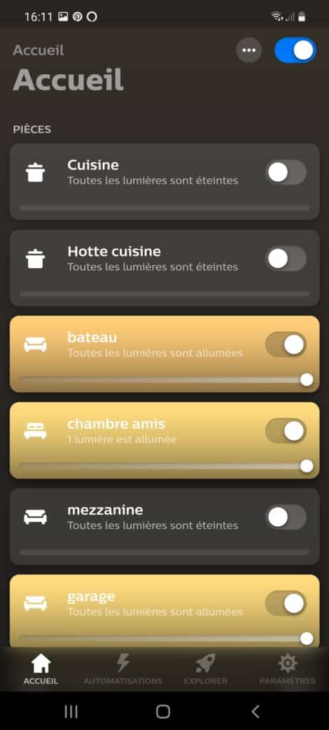 l'ajout des spots Innr se fait très simplement dans l'application Philips Hue