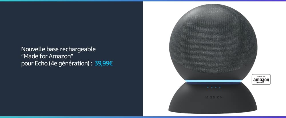 Deux bases rechargeables pour Echo 4 et Echo Dot 4 ! – Les Alexiens