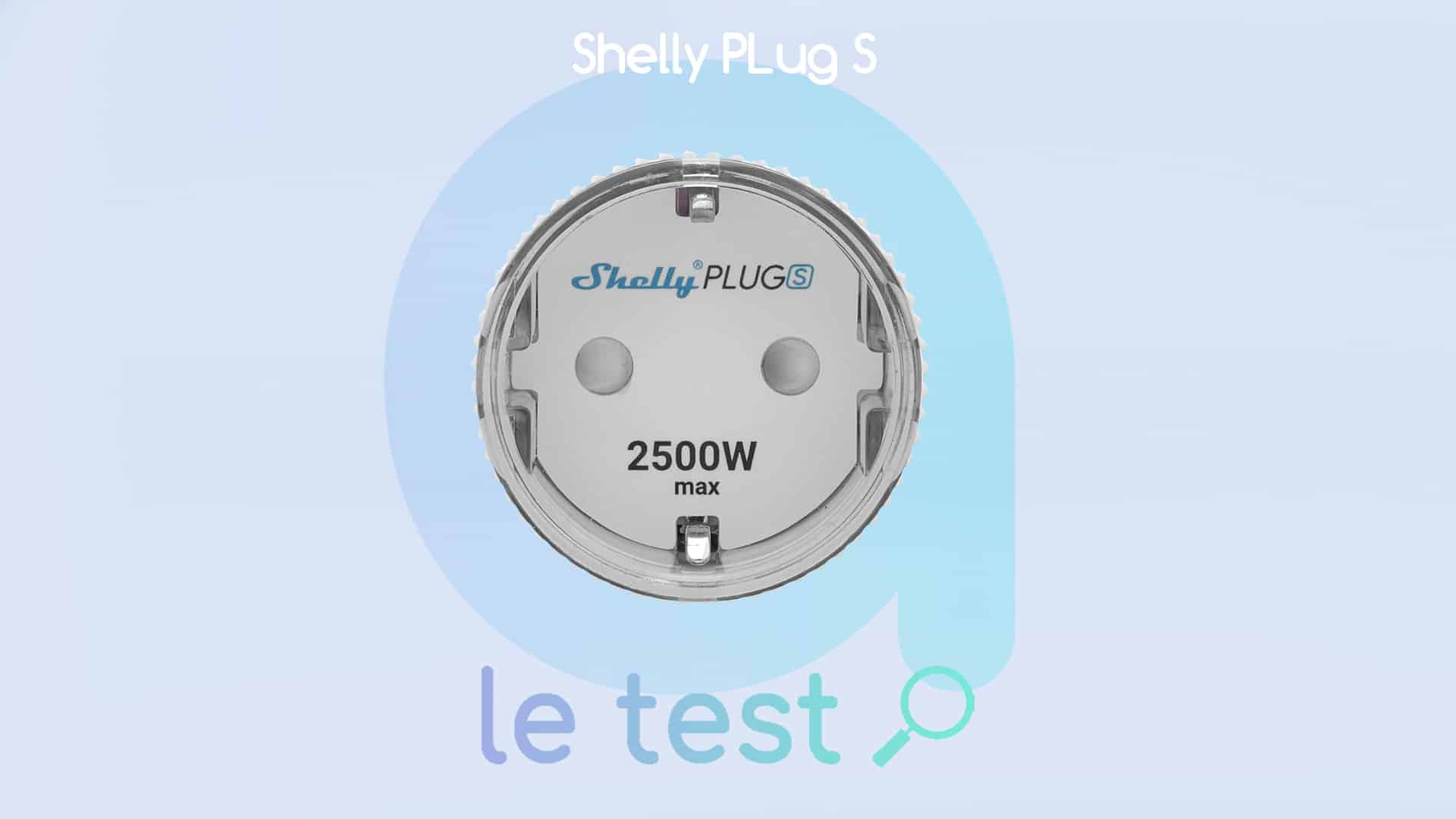 Shelly Plug S Prise Wi-Fi intelligente très petite Compatible avec Alexa et Google Home 