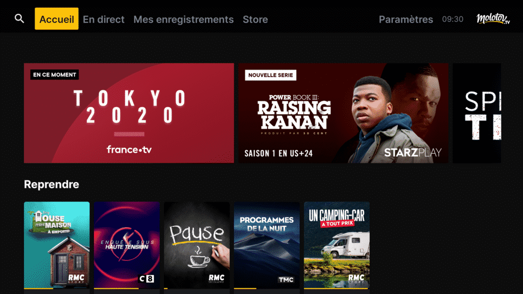 Nouvelle application Molotov sur Fire TV 2021