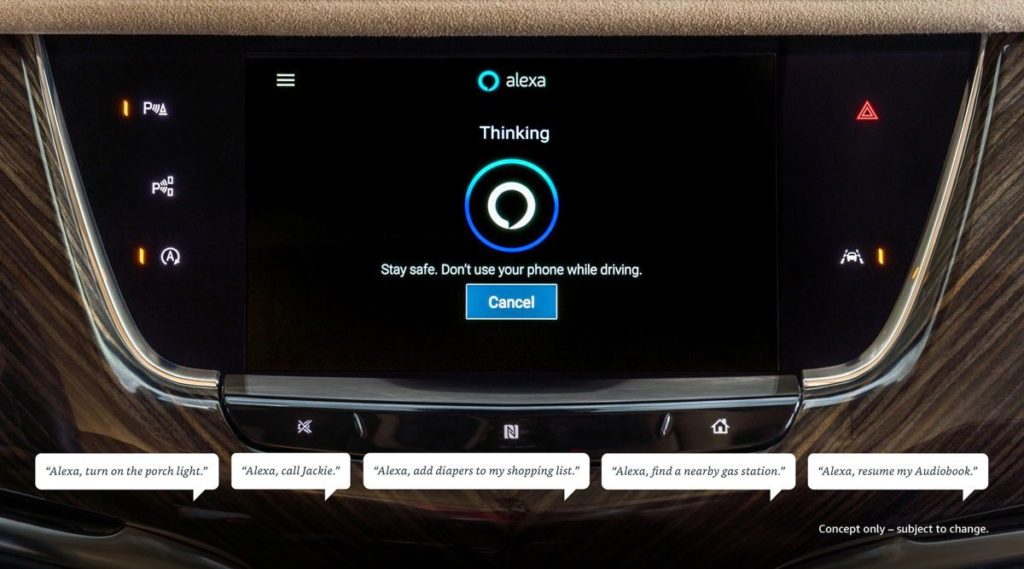 Alexa dans une voiture General Motors