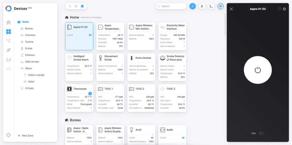 L'interrupteur Aqara H1 EU est reconnu par Homey comme appareil ZigBee par défaut