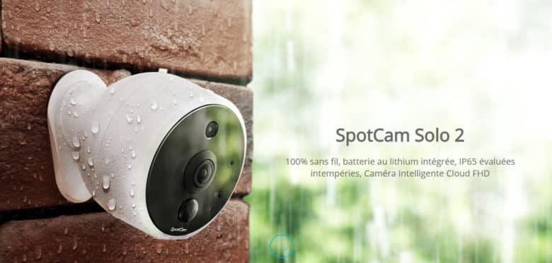 Avis et meilleur prix pour la caméra extérieur SpotCam Solo 2