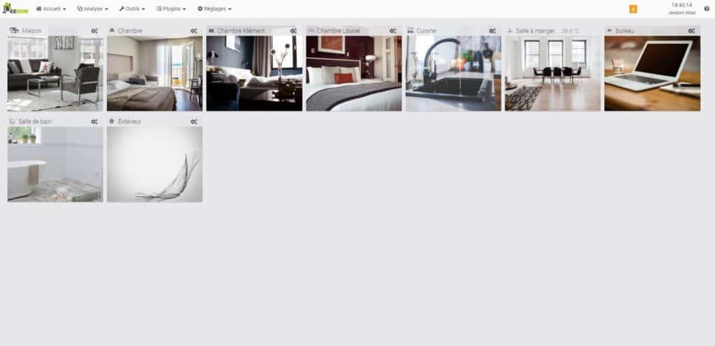 Le dashboard Jeedom pour contrôler sa maison connectée - Capture Les Alexiens