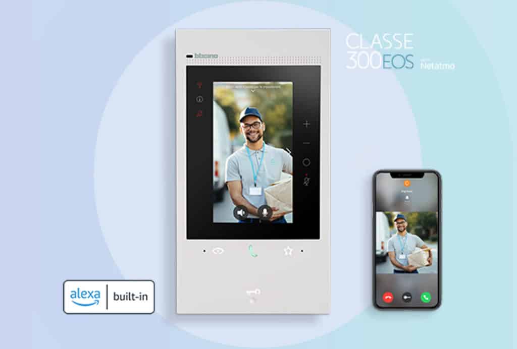 Le visiophone Bticino Classe 300EOS with Netatmo est compatible avec Amazon Alexa