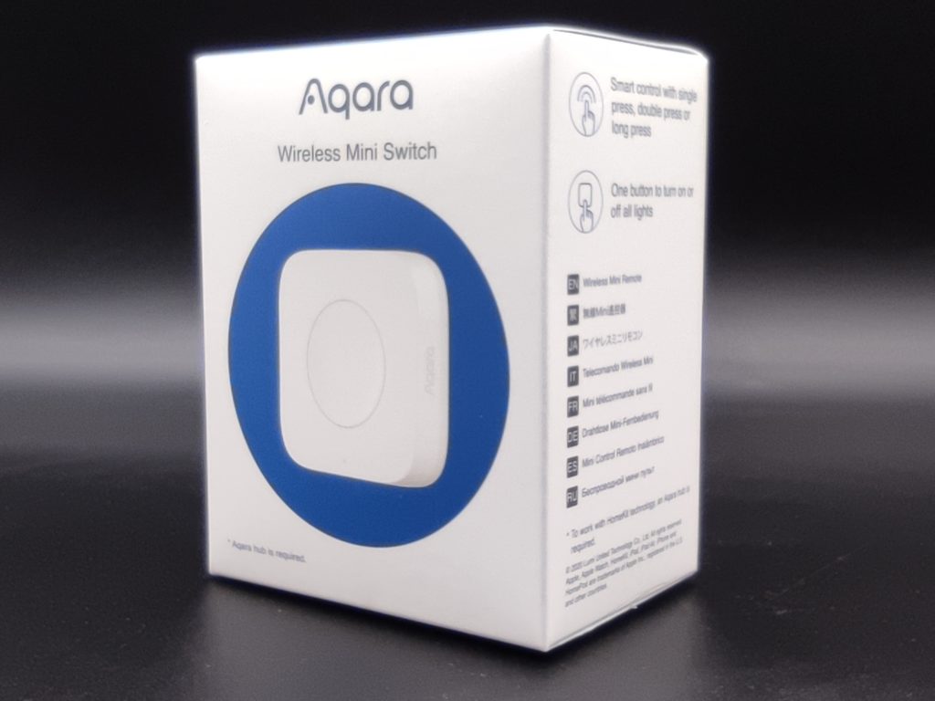 packaging toujours aussi qualitatif avec un visuel du mini switch Aqara