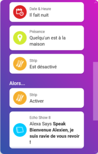 Utilisation des actions mutliples sous Homey