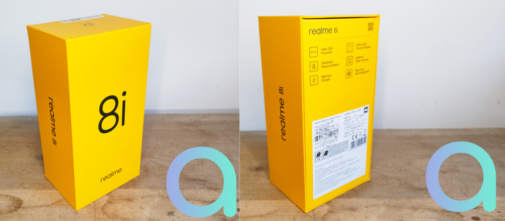 Packaging chatoyant et sombre pour le smartphone Realme 8i