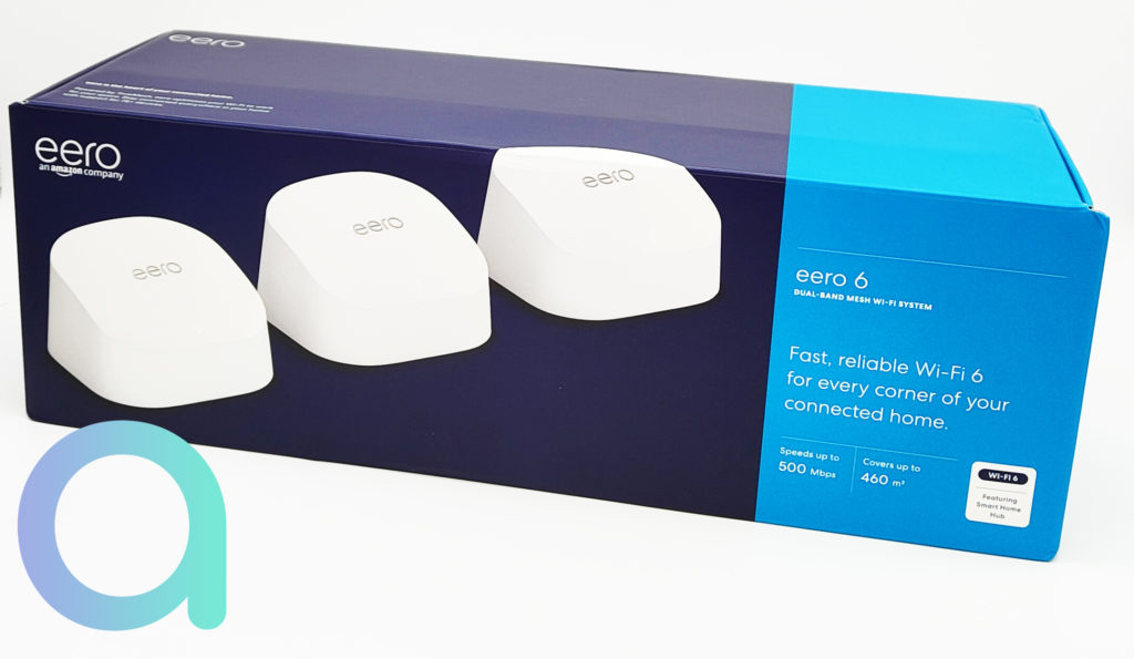 packaging tout en longueur et en couleur pour les modules eero 6