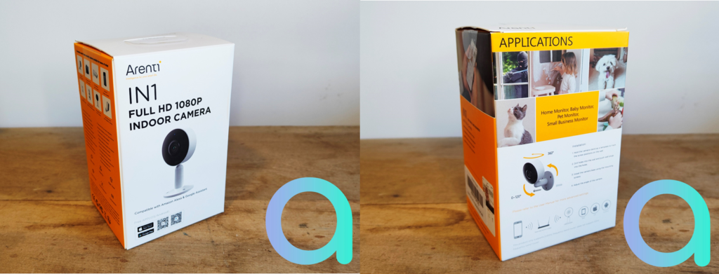Packaging soigné et couleur chatoyantes pour la petite caméra Arenti IN1