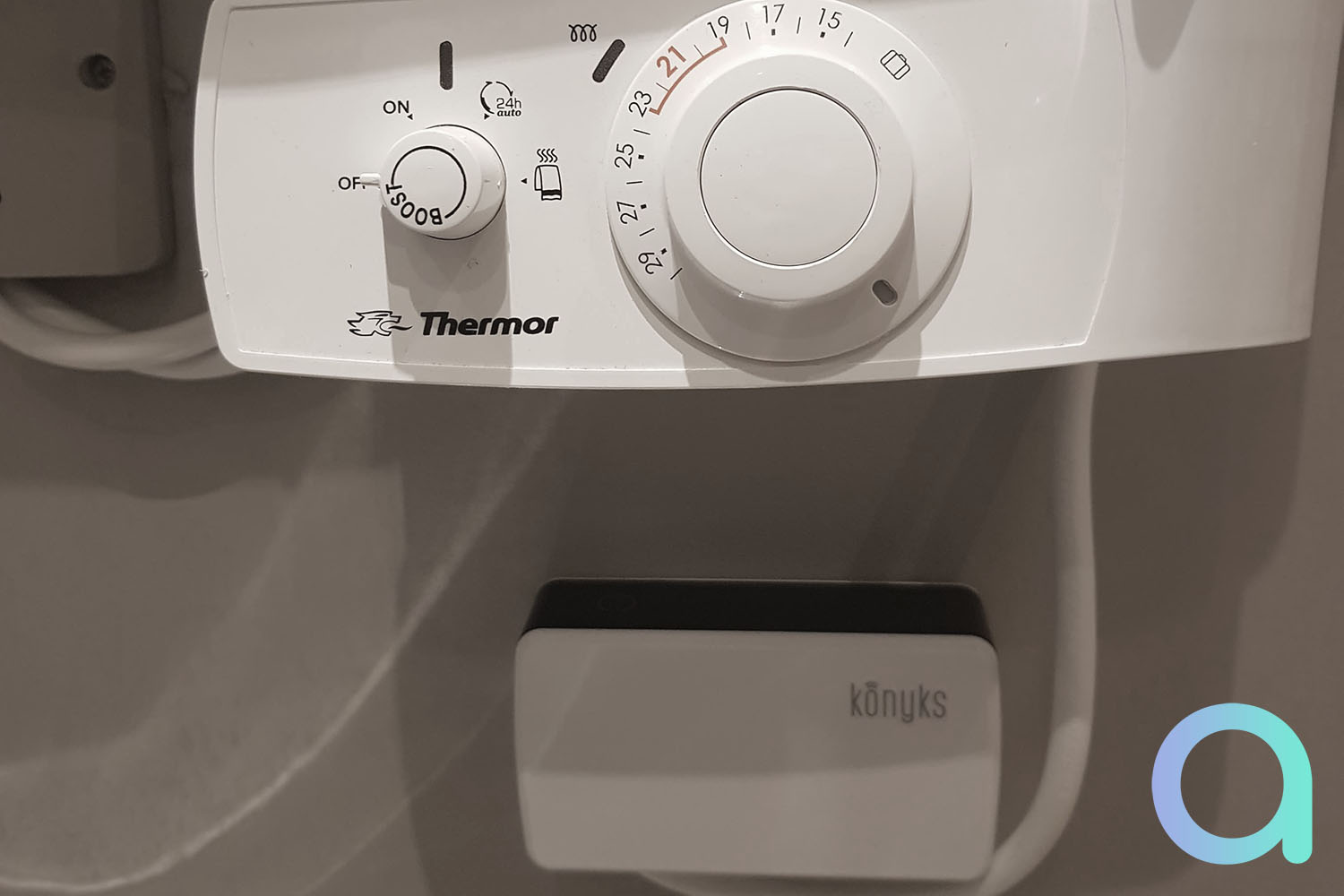 Thermostat connecté et intelligent électronique filaire KONYKS Ecosy, Leroy Merlin