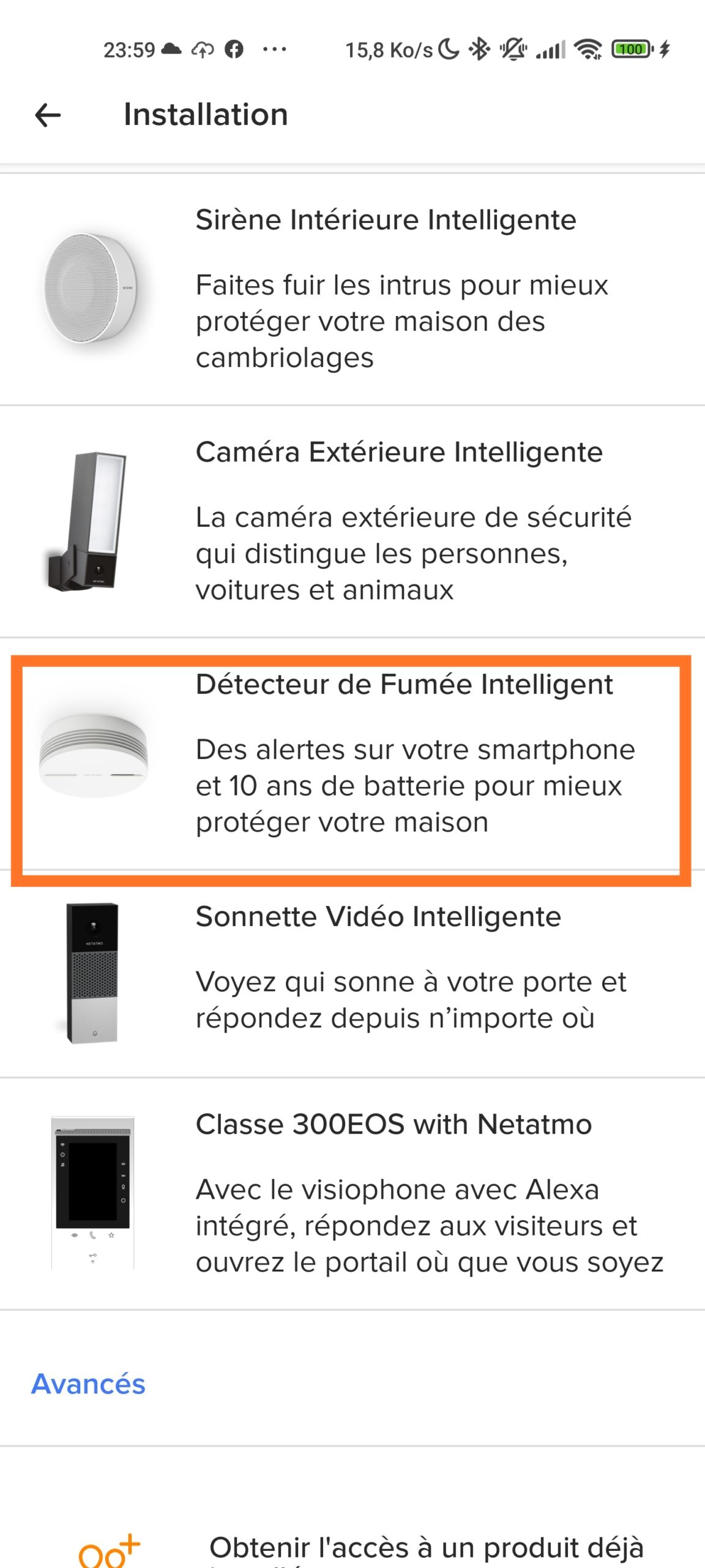 Détecteur de fumée intelligent Netatmo - Batterie 10 ans - 3 pièces