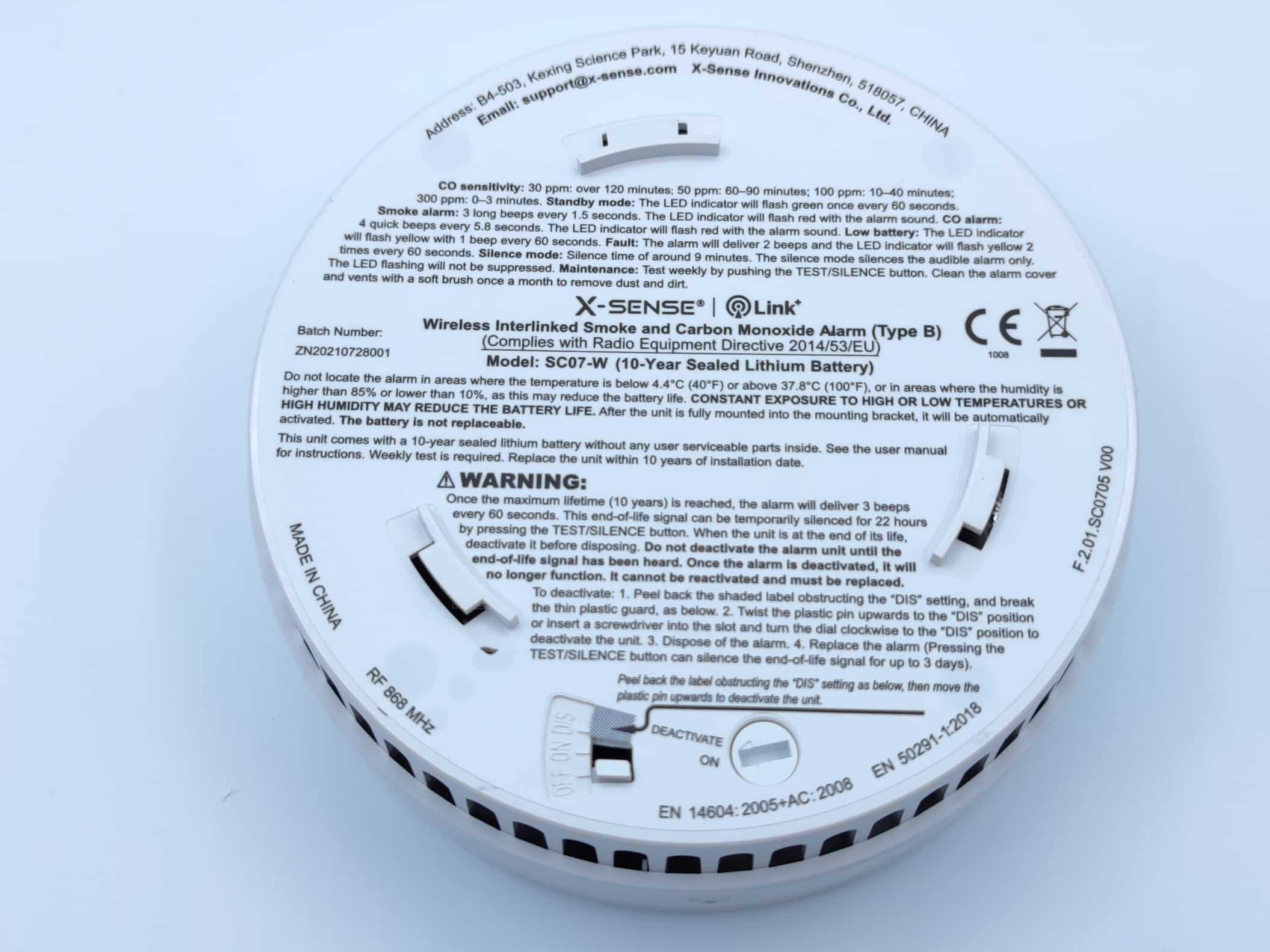 X-Sense XS01-W Détecteur de Fumée Interconnectable (10 ans