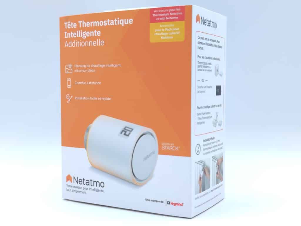 Un packaging chaud ave ce orange pour la tête thermostatique Netatmo