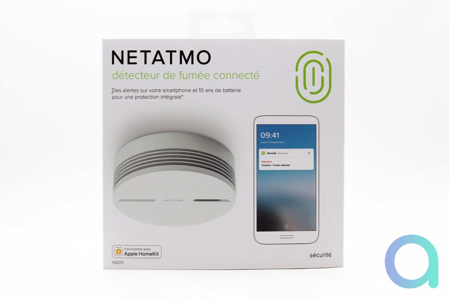 Netatmo NSA-PRO-FR, Détecteur de Fumée Intelligent et connecté Netatmo  avec alerte sur smartphone