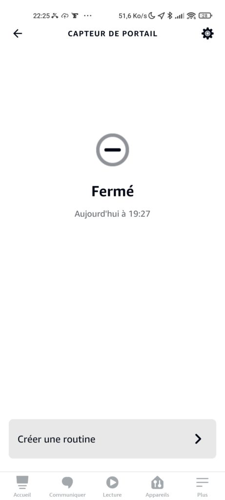 Le capteur d'extérieur apparaît dans l'application Alexa