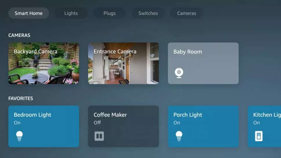 Le tableau de bord Smart Home d'Alexa sur Fire TV