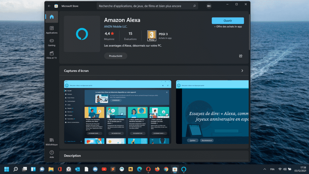 Application Alexa pour Windows 11