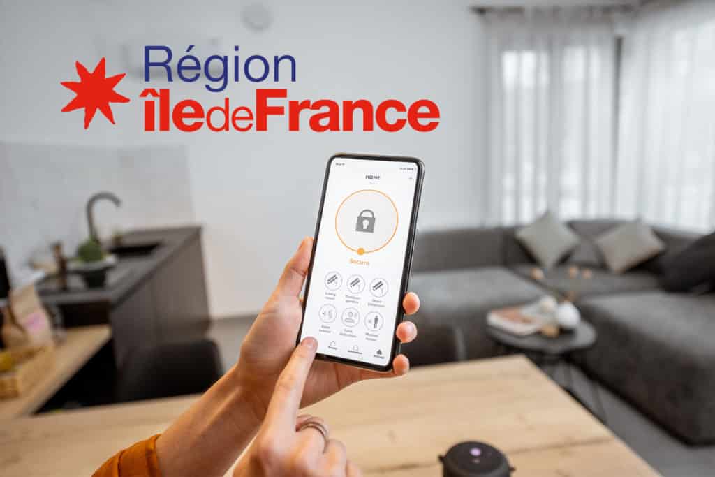 La région Île-de-France propose une aide à l'installation d'alarme connectée et caméras