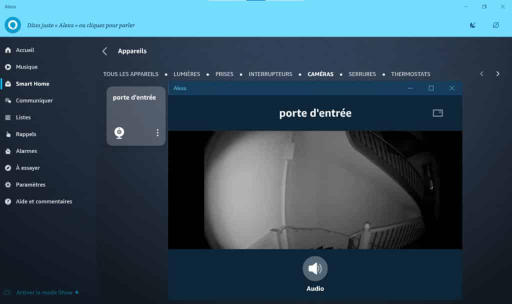 Voir caméras Ring et sonnettes Video Doorbell sur Windows