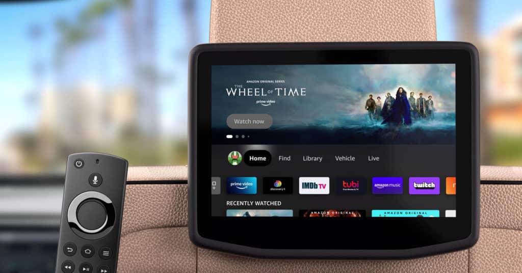 Amazon Fire TV dans une voiture Jeep Wagoneer