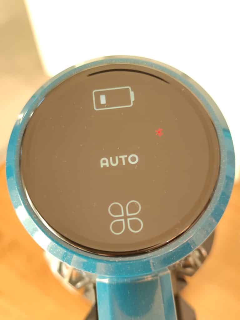 Mode Auto sur l'écran tactile de l'aspirateur balai 11 Smart de Proscenic