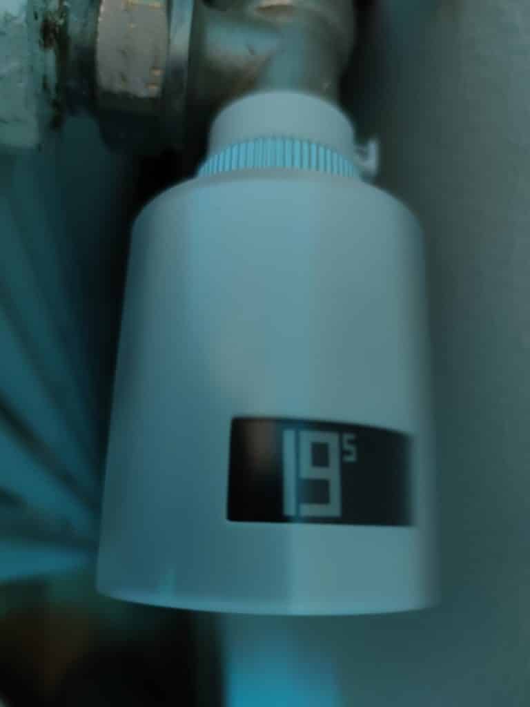 Affichage de la consigne sur la tête thermostatique Netatmo