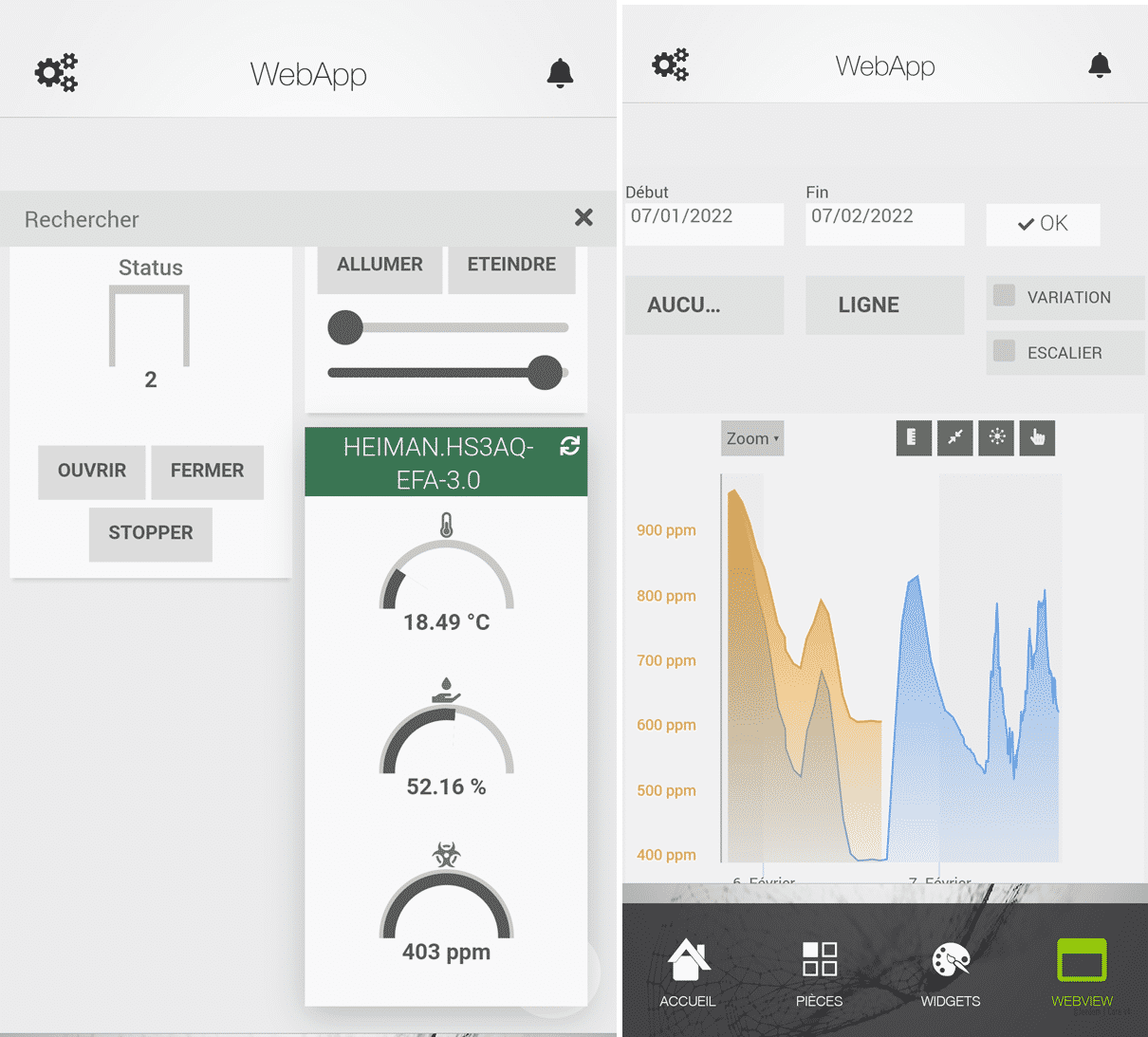 HEIMAN - Capteur de qualité d'air (CO2, température, humidité)