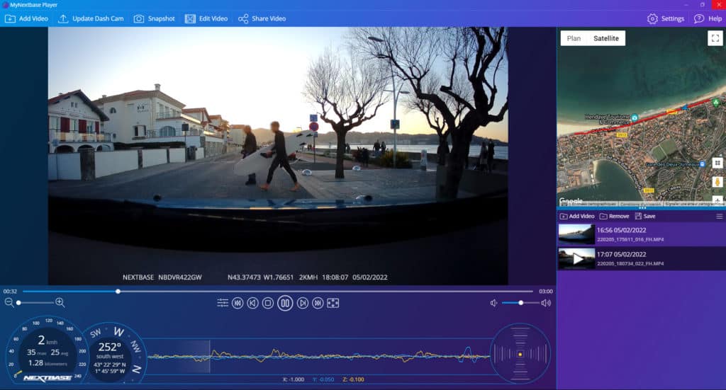 Nextbase Player, le logiciel dashcam