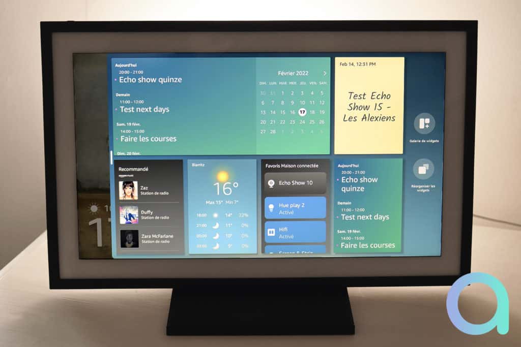 Les widgets Alexa sur Echo Show 15