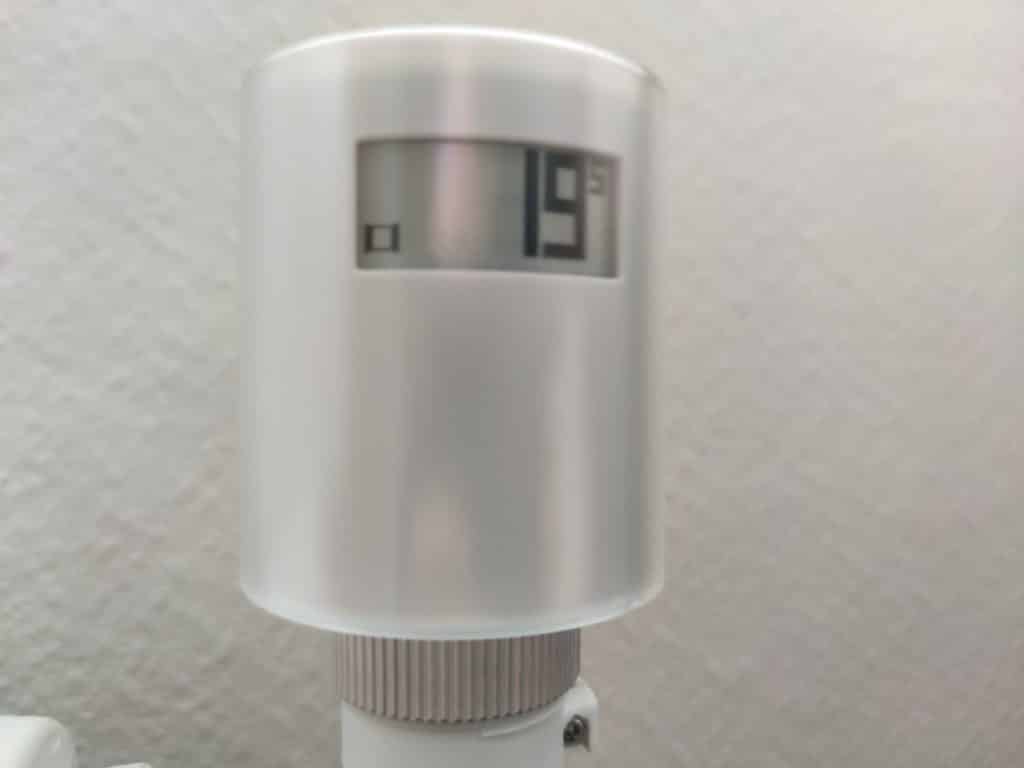 L'affichage de la fenêtre ouvertre se fait dans l'angle inférieur gauche de la tête thermostatique Netatmo