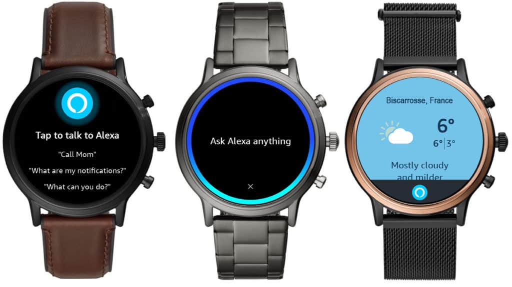 La montre connectée Fossil Gen 6 est compatible Amazon Alexa