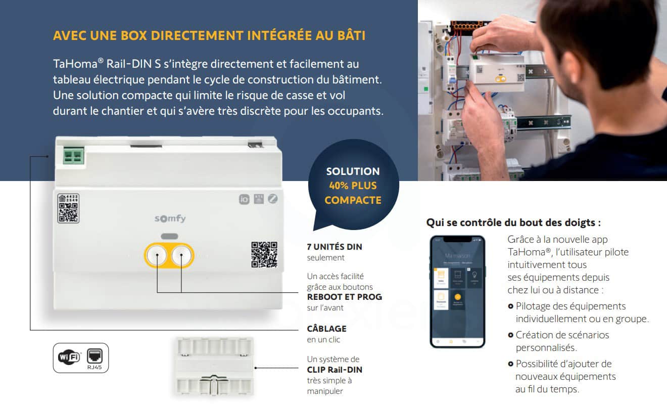 Tahoma IO Somfy , Boitier Tahoma pour domotique