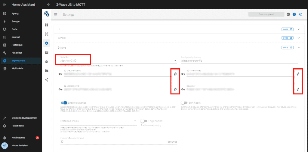 Configurer Z-Wave to MQTT sur Home Assistant