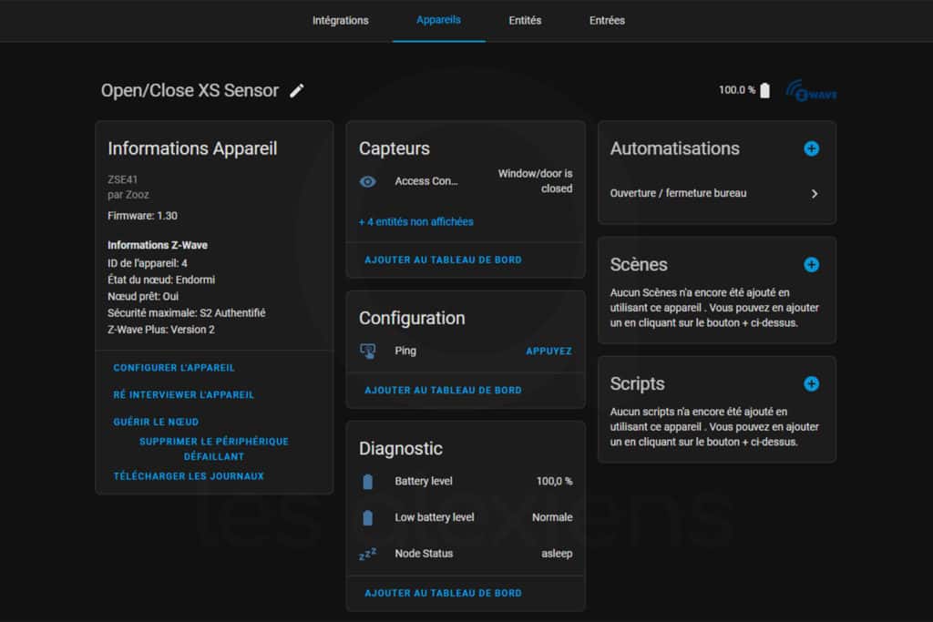 Intégration du Zooz ZSE41 dans Home Assistan